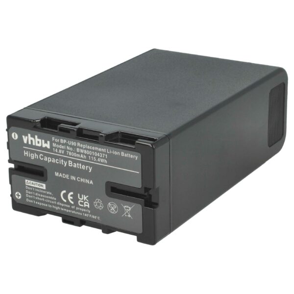 Bateria vhbw para Sony BP-U90, BP-U60, BP-U30, BP-U95 - 7800 mAh 14.8 V Li-Ion