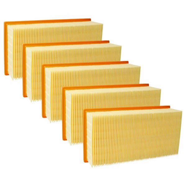 5x Filtros plissados vhbw compatíveis com Festool 452923, 500558 e aspiradores Kränzle