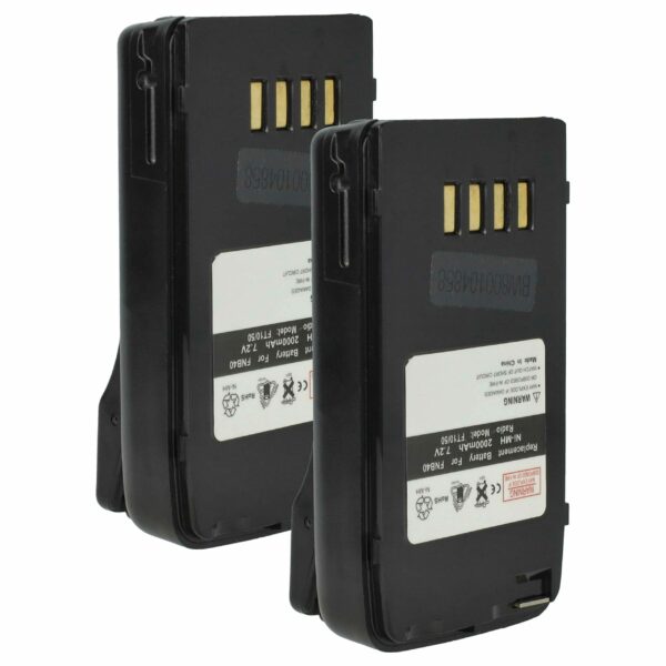 Bateria vhbw 2000 mAh 7.2V NiMH para Rádios Vertex Yaesu - Substitui FNB-V47IS, FNB-V49, FNB-47H, FNB-47, FNB-V47 + Clipe de Cintura