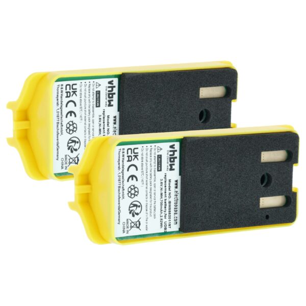 2x Bateria NiMH vhbw para JAY UDB2 - 700 mAh 3.6 V