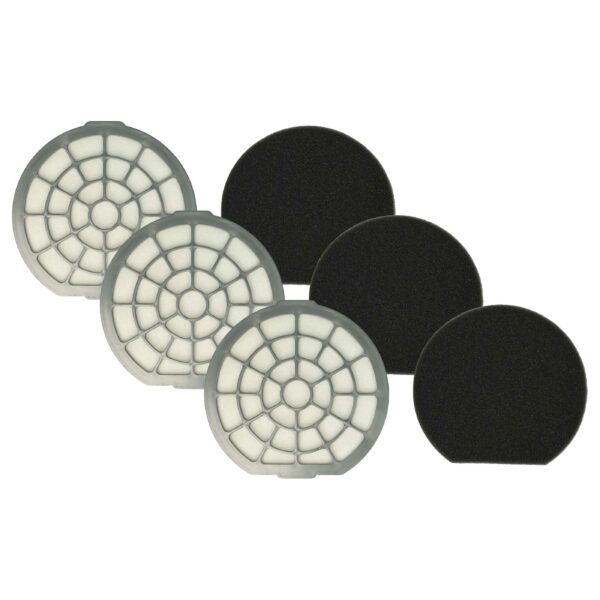 Filtro de proteção duplo motor vhbw para Dirt Devil 5050001 (pack 3 unidades), 13,4 x 13,4 cm