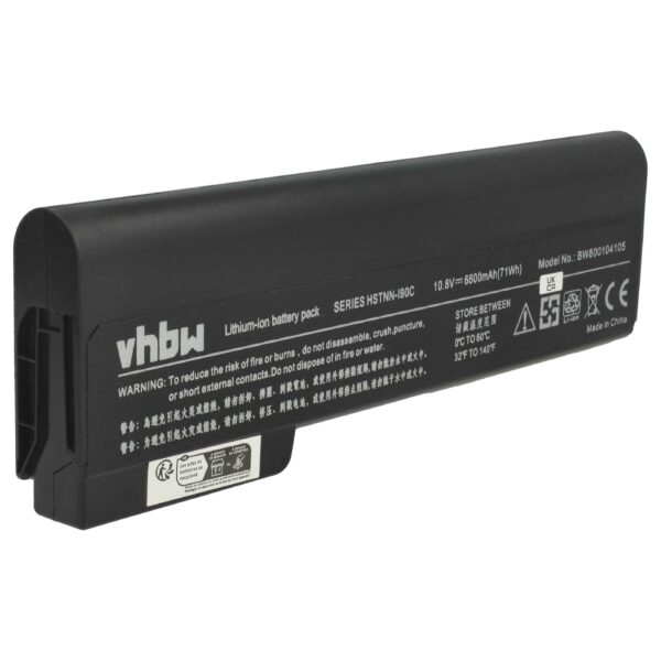 Bateria para Portátil HP vhbw - 6600 mAh 11.1V Li-Ion (Substitui 628368-241, 628368-251, 628368-421, 628368-541)