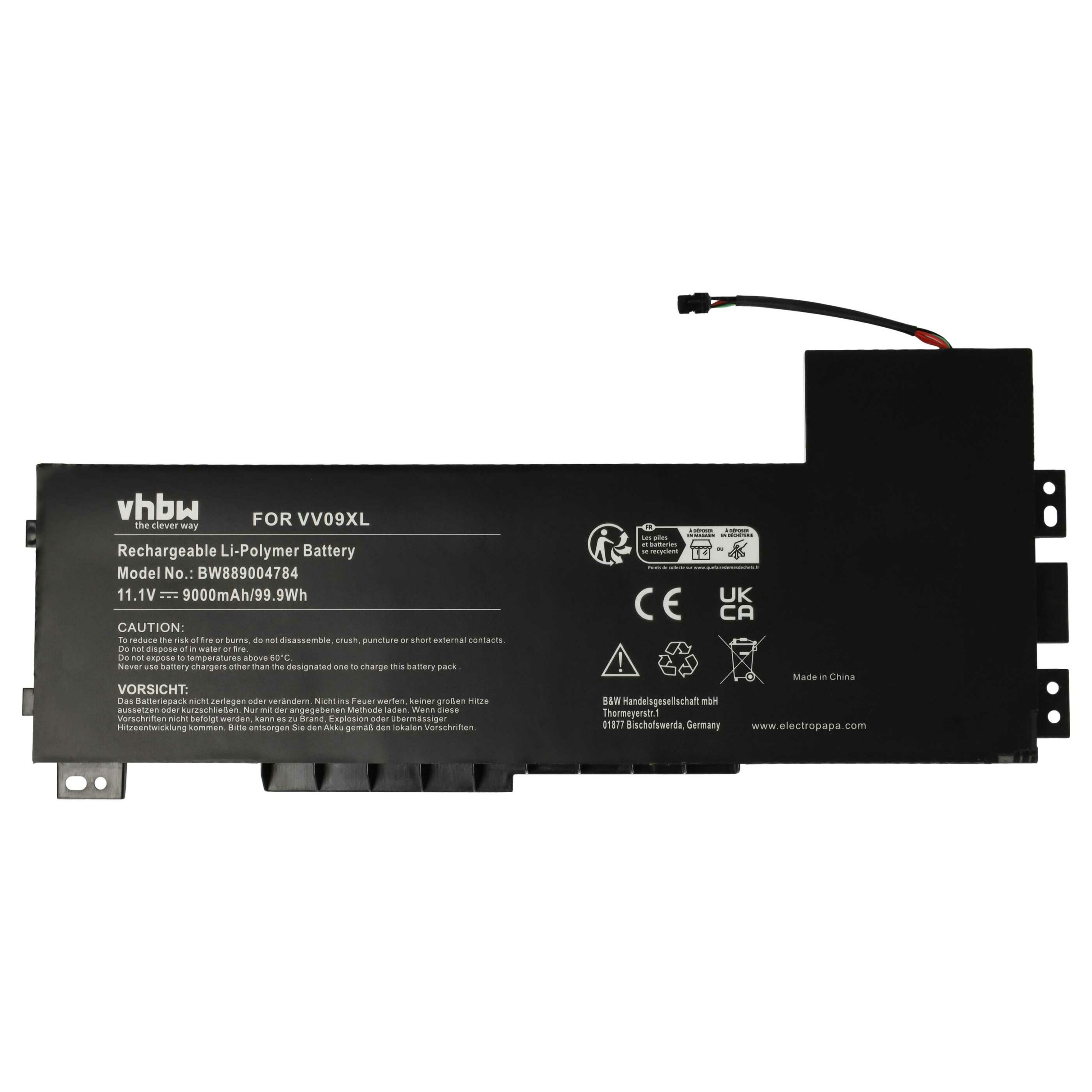 Bateria vhbw para Portátil HP ZBook 15 G3, G4, 17 G3 - 9000 mAh 11.1 V - Image 3