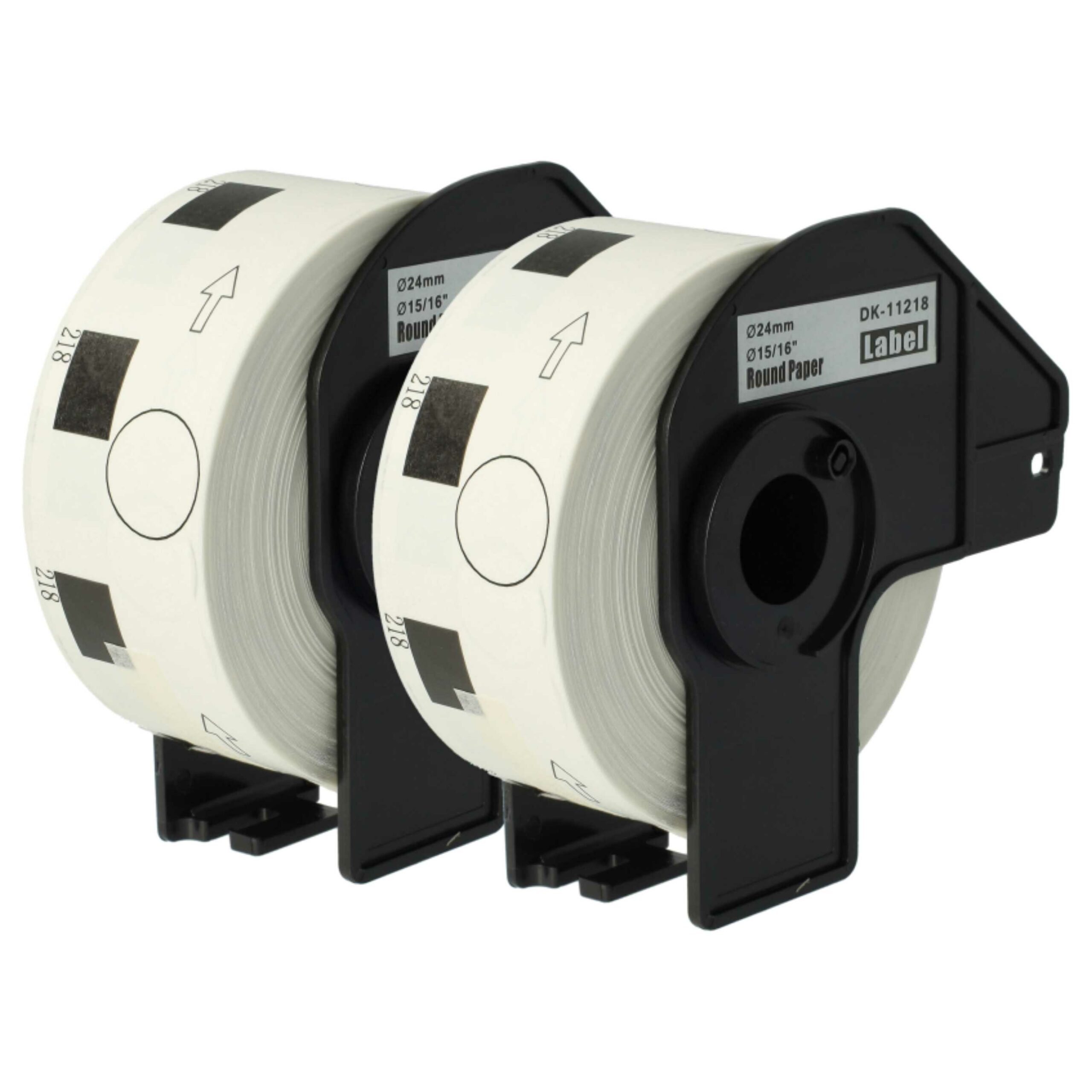 2x Rolo de Etiquetas Compatível Brother DK-11218 - Premium 24 mm com Suporte