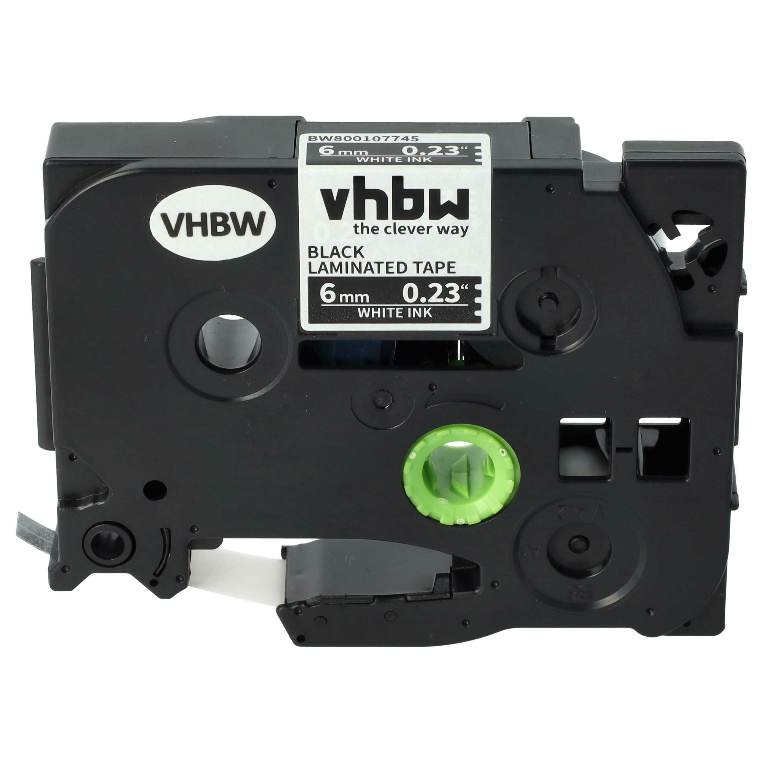 Fita para Etiquetadora vhbw Substitui Brother TZE-315 - 6 mm Branco sobre Preto
