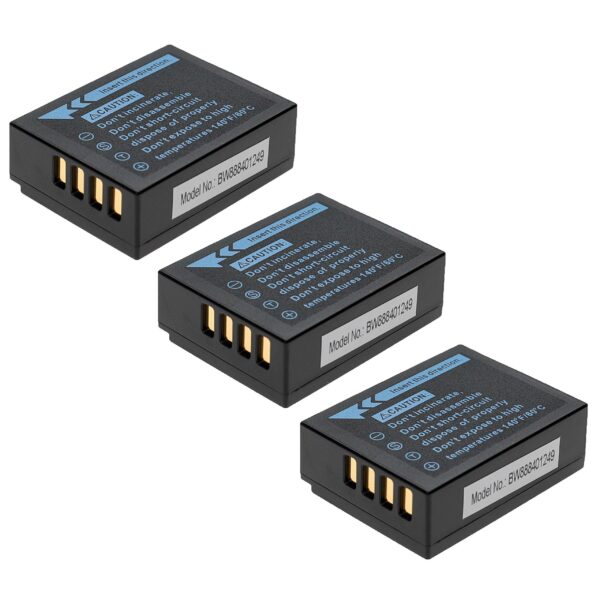 3x Bateria compatível Fujifilm NP-W126, NP-W126s - 1140mAh, 7.2V, Li-Ion EXTENSILO