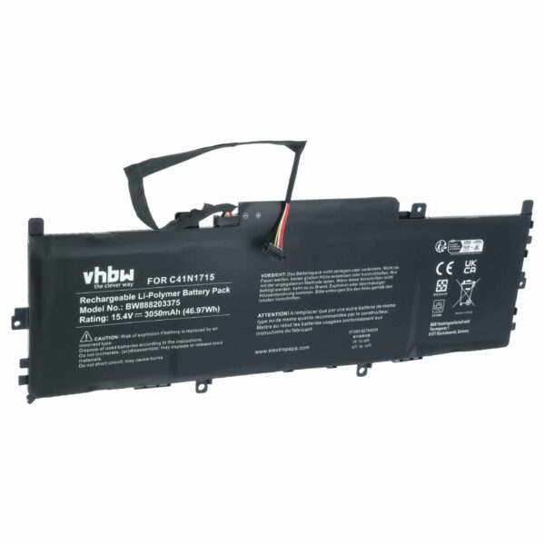 Bateria vhbw para Asus (0B200-02760000, C41N1715) - 3050 mAh 15.4 V Li-polymer