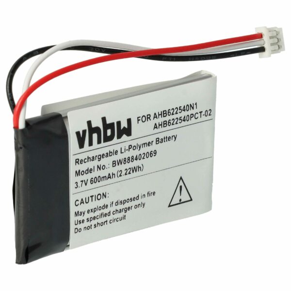 Bateria para Auscultadores Sem Fios Sennheiser 564546, AHB622540N1, AHB622540PCT-02 - 600 mAh 3.7 V Li-polímero