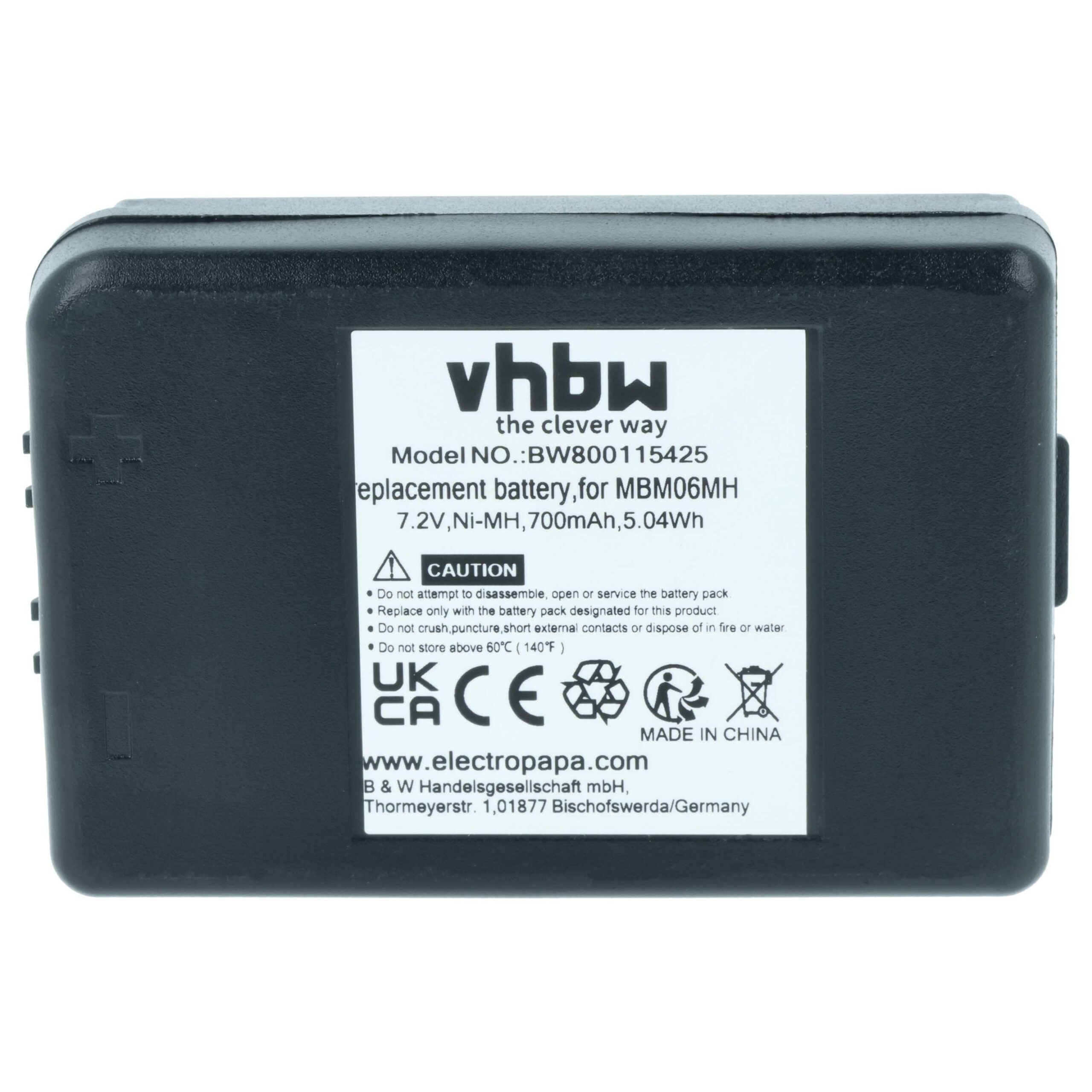 5x Bateria de Substituição vhbw para Controlo Remoto Autec Mbm06mh - 700 mAh - Image 3