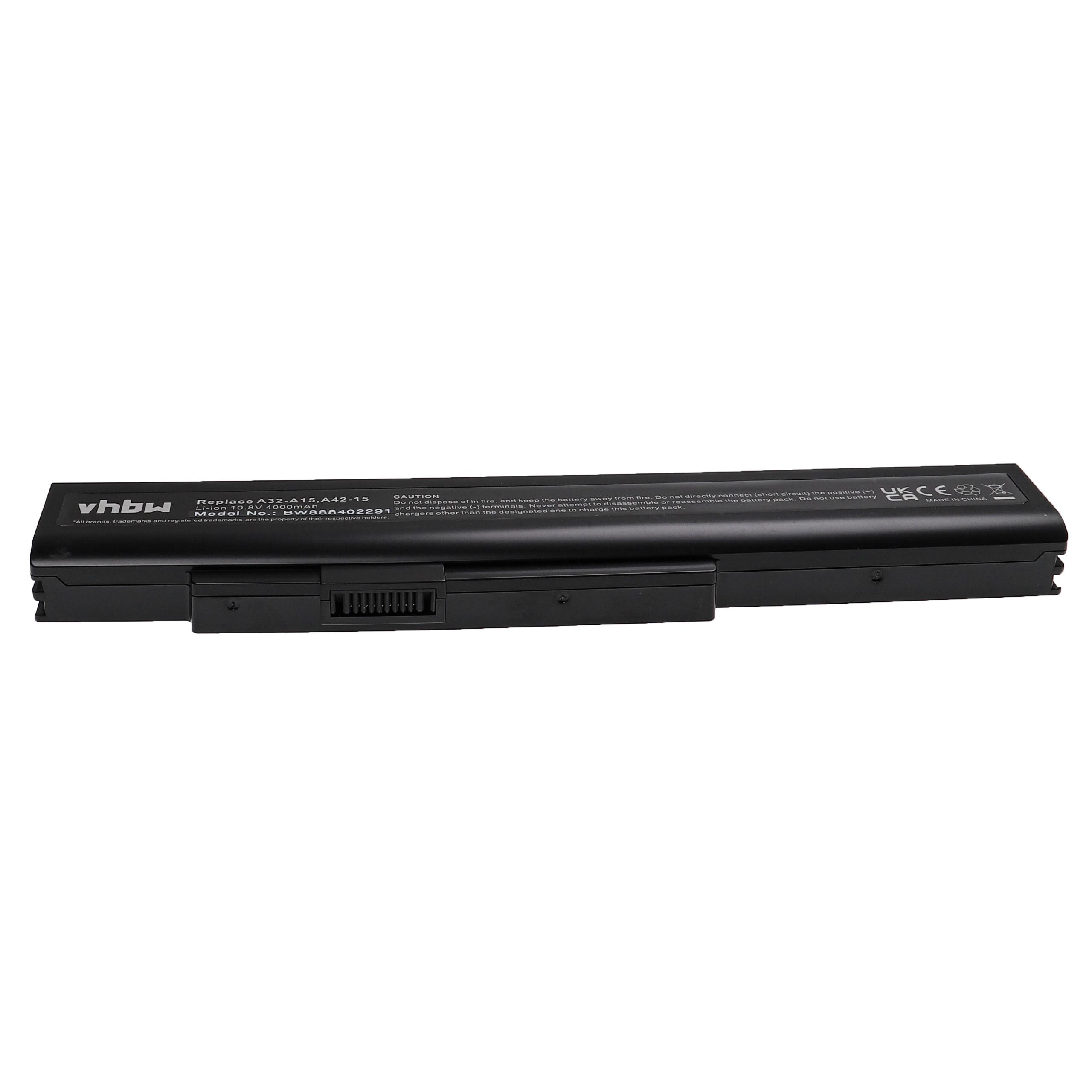 Bateria para Portátil vhbw Compatível com Medion A41-A15, A42-A15, A42-H36, A32-A15 - 4000 mAh 10.8 V Li-Ion - Image 3