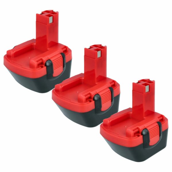3x Bateria compatível Bosch 2 607 335 261, 2 607 335 249 Ferramenta Elétrica - 3000 mAh, 12 V, NiMH