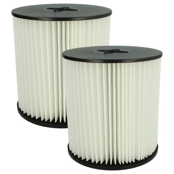 2x Filtro Redondo vhbw para Dirt Devil 8106-01 Royal Vacuum Cleaner, Preto/Branco