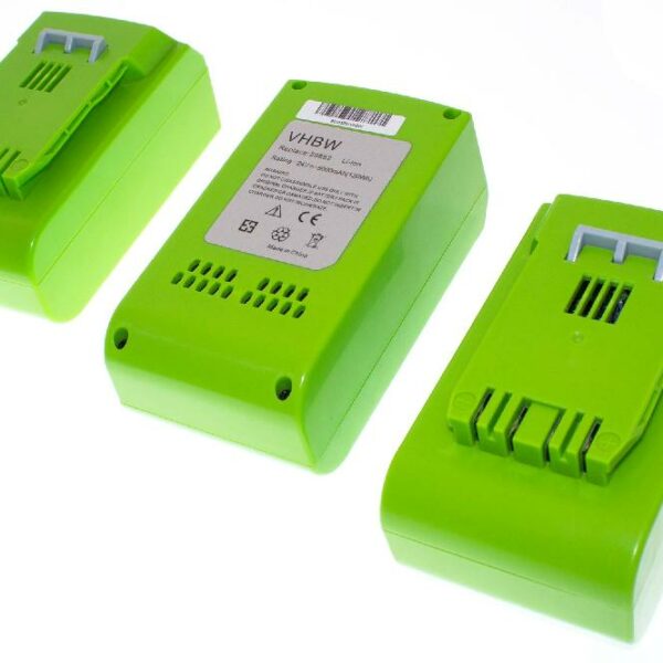 3x Baterias vhbw para Alpina 270401020, BT 4024 Ferramenta Elétrica - 5000 mAh, 24 V, Li-Ion
