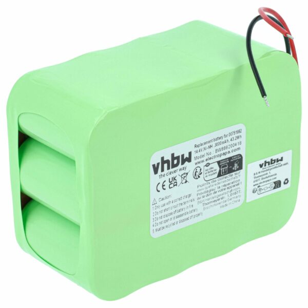 Bateria vhbw 14,4V 3000mAh NiMH compatível com Bosch, Hoover, Shark e Euro Pro