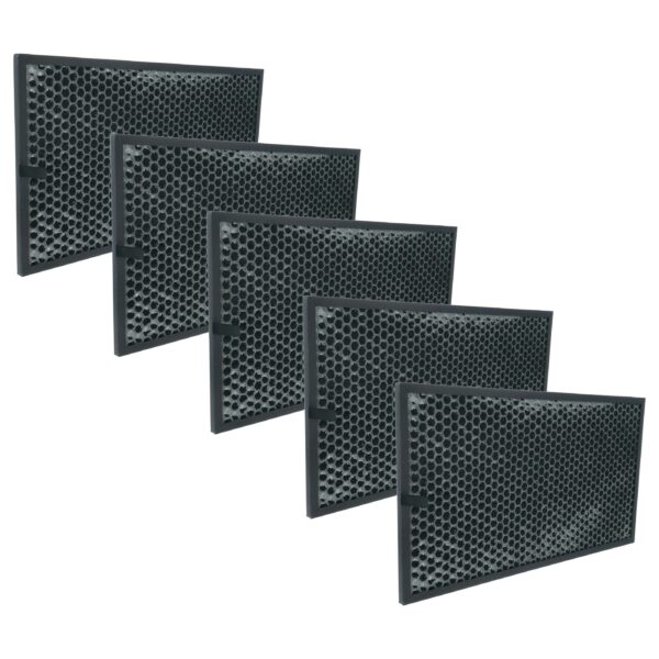 5x Filtro de Carvão Ativado para Purificador de Ar Sharp FZ-C100DFE, FZ-C100DFU - vhbw