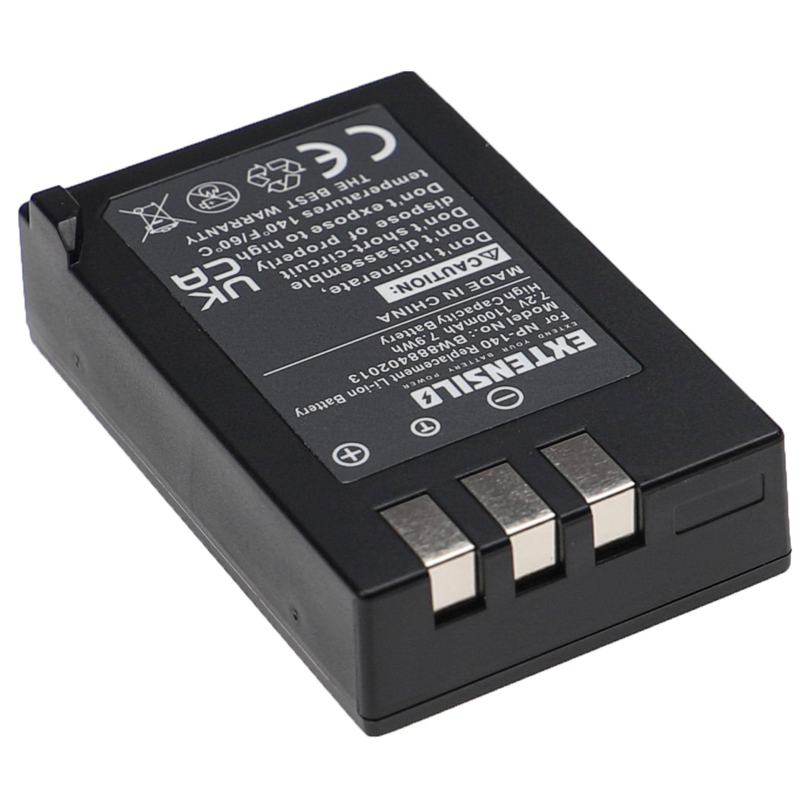 3x Bateria Extensilo para Fujifilm NP-140 - 1100mAh, 7.2V - Image 3