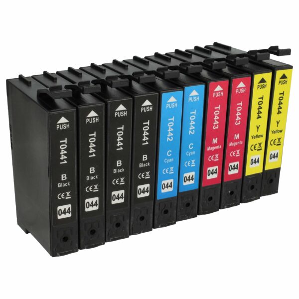 10x Tinteiros vhbw para Epson Stylus C64, C66, C84, C86 - Preto / Cores