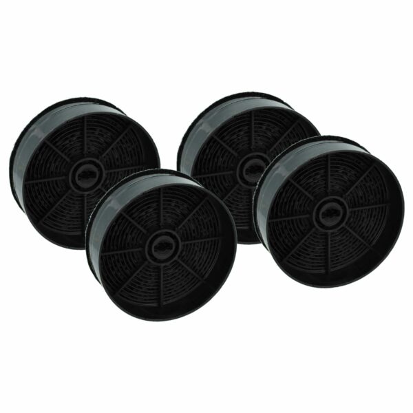 Filtro de Carvão Ativado 4x Compatível com AEG 902979880, ECFB03, 33005513 para Exaustores Zanussi - 12,4 cm
