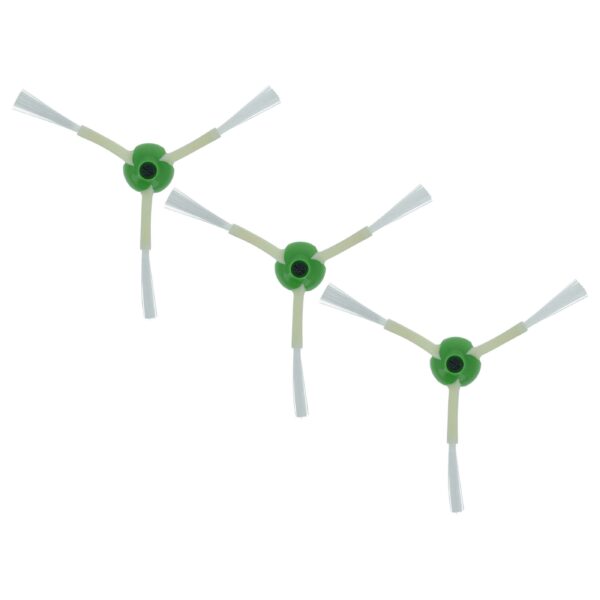 Conjunto de 3 Escovas Laterais vhbw para iRobot Roomba E5, E6, E7, i7 - Brancas e Verdes
