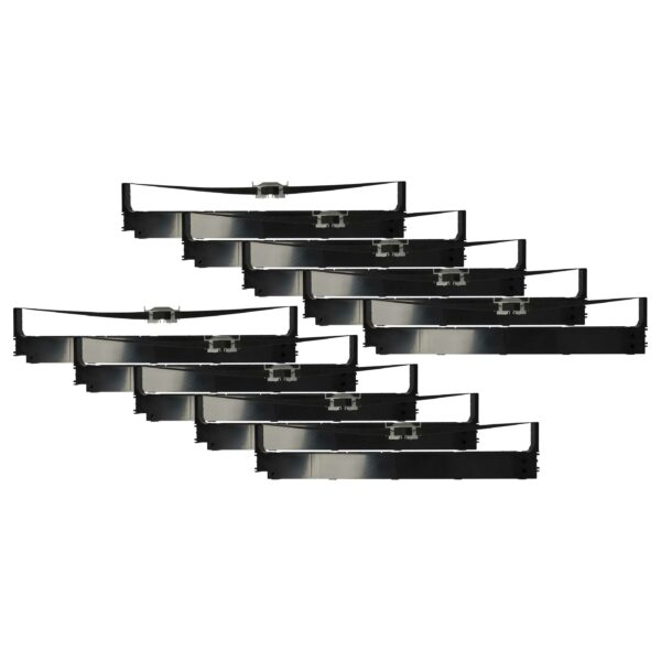 10x Fita de Tinta vhbw substitui OKI 44173406 para Impressora de Matriz de Pontos - Preto