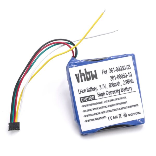 Bateria para GPS de Ciclismo vhbw compatível com Garmin 361-00050-10 - 800 mAh 3.7 V
