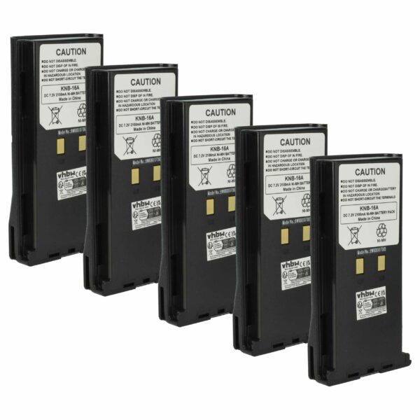Bateria vhbw 2100 mAh 7.2V para Rádios Kenwood KNB-52N, KNB-22N, KNB-21N, KNB-17N, KNB-17A, KNB-16A