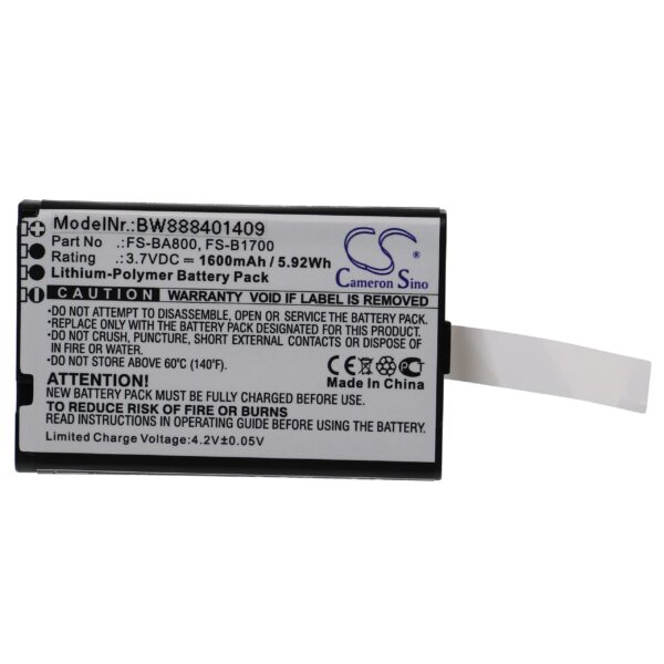 Bateria vhbw para comando Flysky FS-GT2B, FS-GT3C, FS-i10 - 1600 mAh 3.7 V Li-Polymer