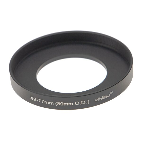 Adaptador de Aumento de Diâmetro 49 mm para 77 mm para Matte Box 80 mm - vhbw