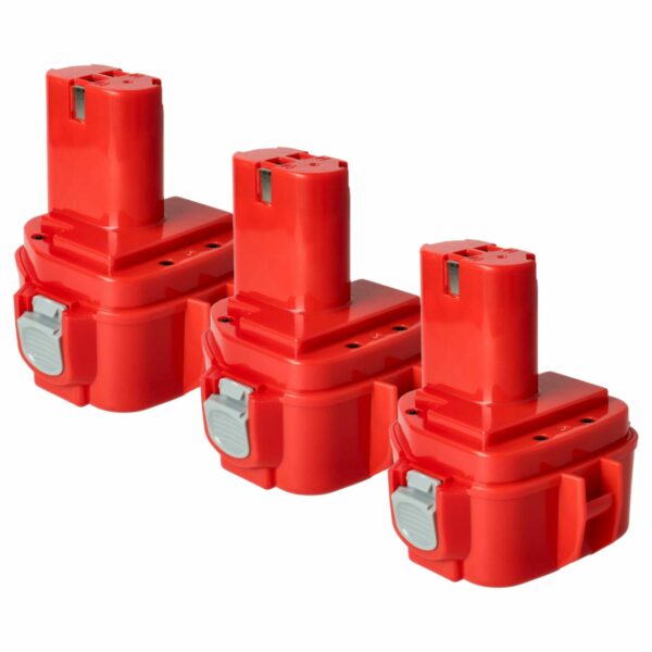 3 Baterias vhbw para Klauke RA3, RA4, RA5 - 12V, 1500 mAh, NiMH
