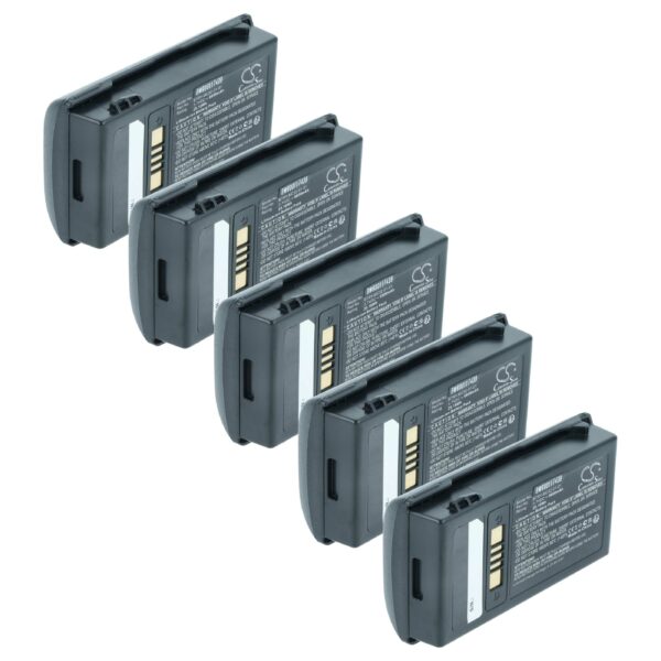 5x Bateria vhbw para leitor de códigos de barras Motorola Symbol MC3200 MC32N0 - 6800 mAh 3.7 V