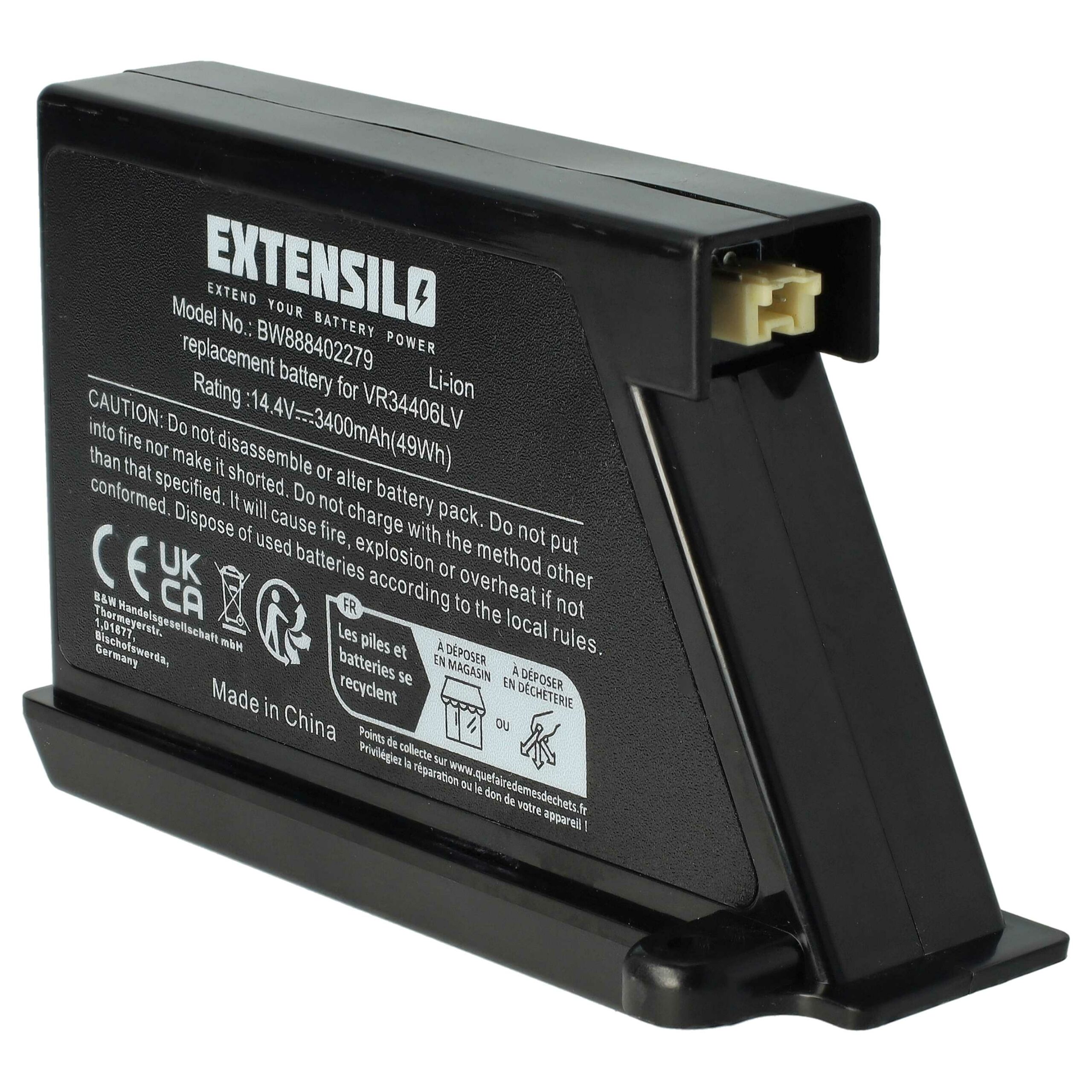 Bateria EXTENSILO Li-Ion 3400mAh 14.4V para LG Hom-Bot
