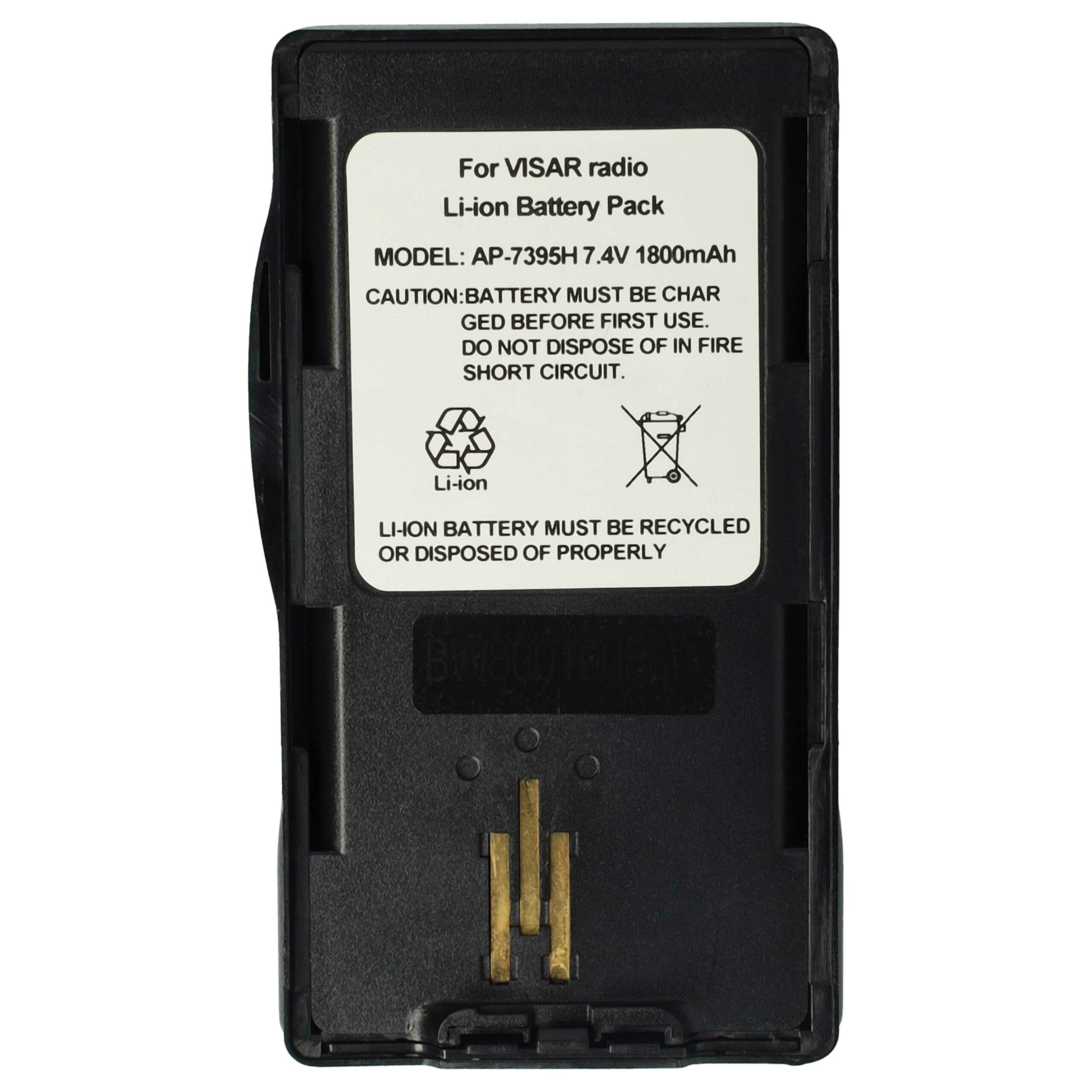 Bateria vhbw 2x para rádio Motorola Visar (1800 mAh, 7,5 V, Li-Ion) - Image 3