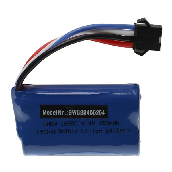 Bateria vhbw para Wltoys - 650 mAh 6.4 V Li-Ion, SM-4P