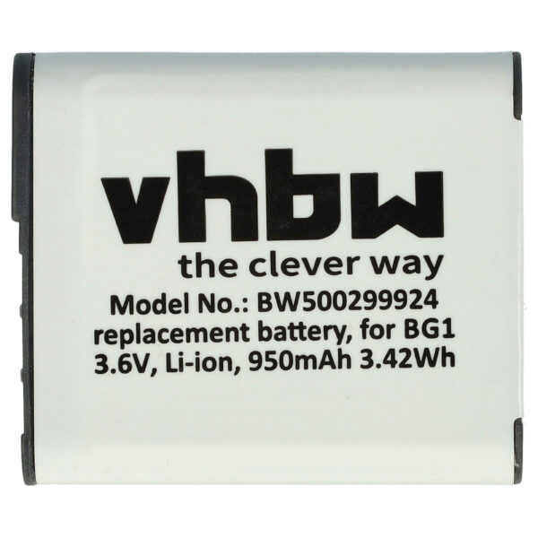 Bateria compatível com Sony NP-FG1, NP-BG1 - 950mAh, 3.6V, Li-Ion vhbw