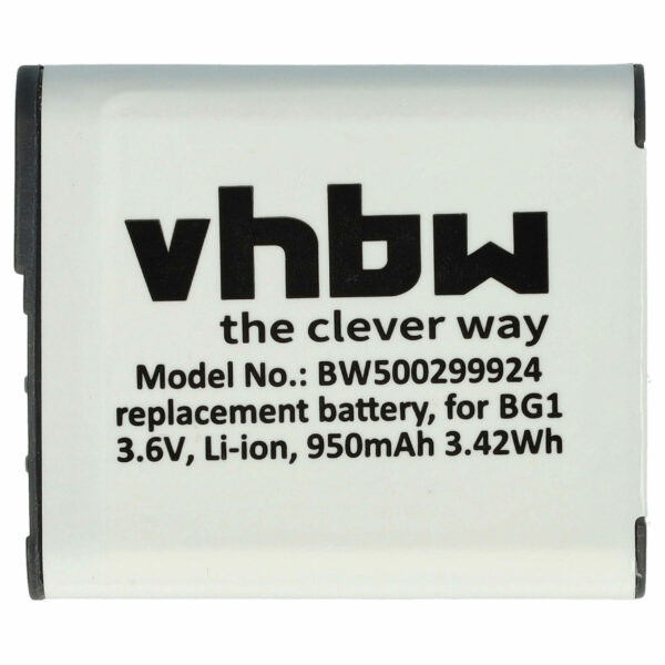 Bateria compatível com Sony NP-FG1, NP-BG1 - 950mAh, 3.6V, Li-Ion vhbw
