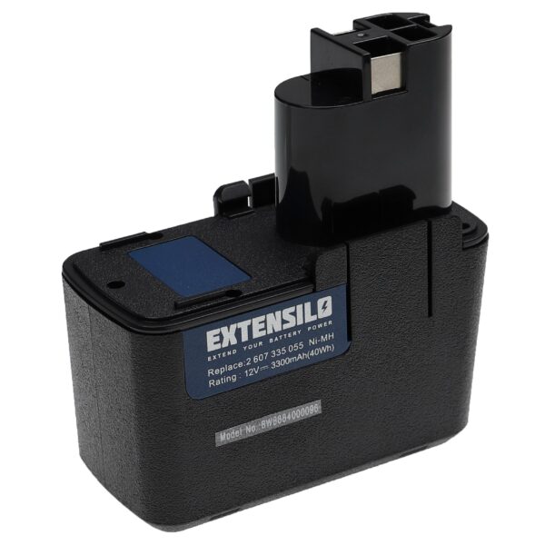 Bateria EXTENSILO NiMH 3300 mAh 12 V para ferramenta elétrica Bosch / Würth