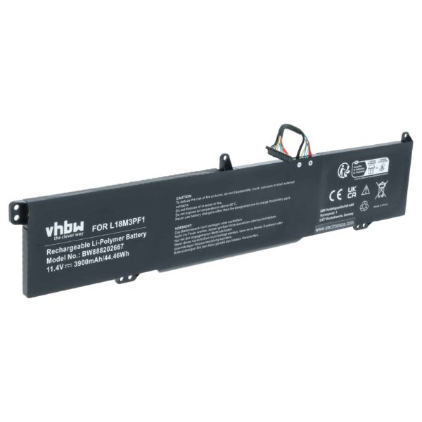 Bateria vhbw para Lenovo - 3900 mAh 11.4 V Li-polymer (substitui 5B10T04975, 5B10T04976, 5B10W67336, 5B10W67350)