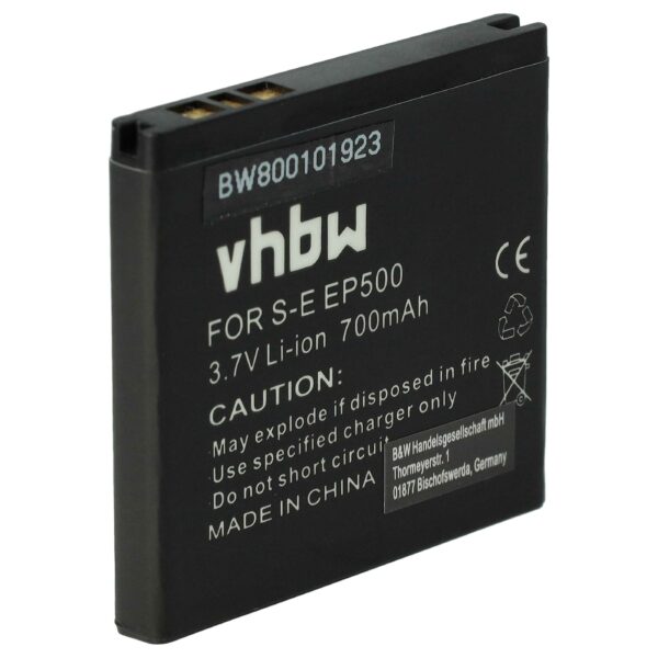 Bateria para Telemóvel vhbw substitui Sony-Ericsson EP500 - 700 mAh 3.7 V Li-Ion