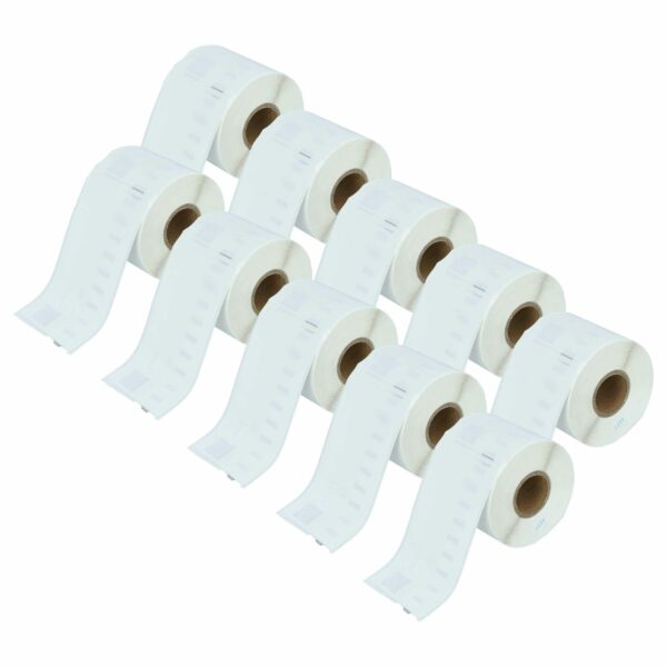 10x Rolo de Etiquetas Compatível com Dymo 99014 - 54 mm x 101 mm