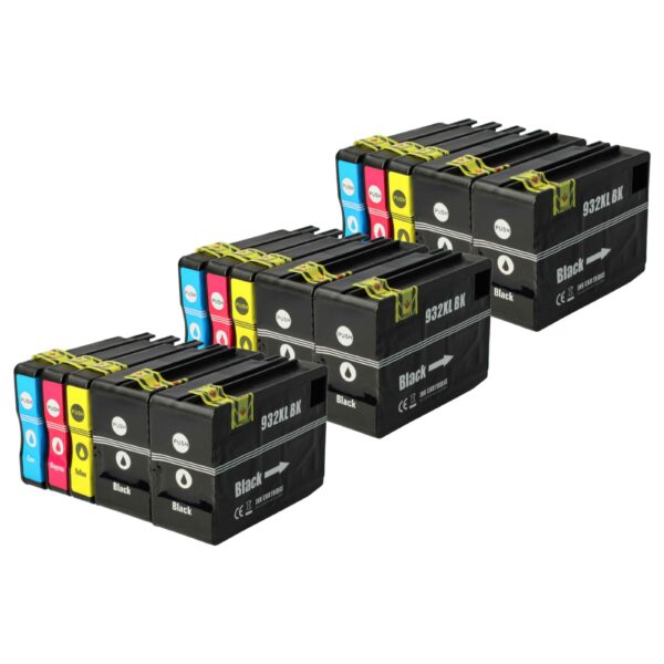 Conjunto de 15x Tinteiros vhbw para HP Officejet 6100, 6600, 6700, 7510 - 471 ml