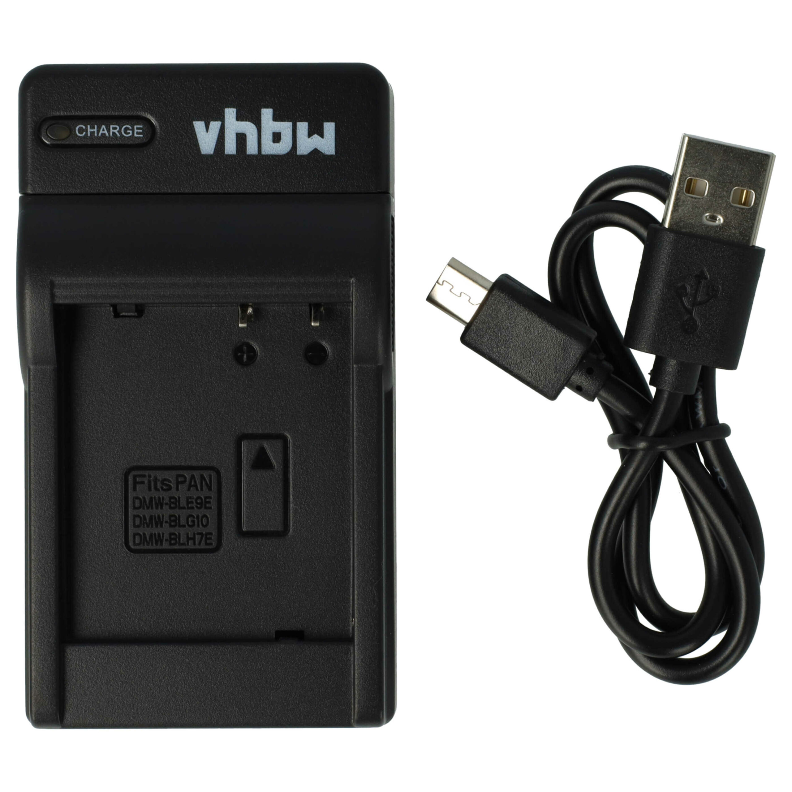 Carregador USB-C vhbw + Cabo para Leica, Panasonic Lumix - 0.5 A