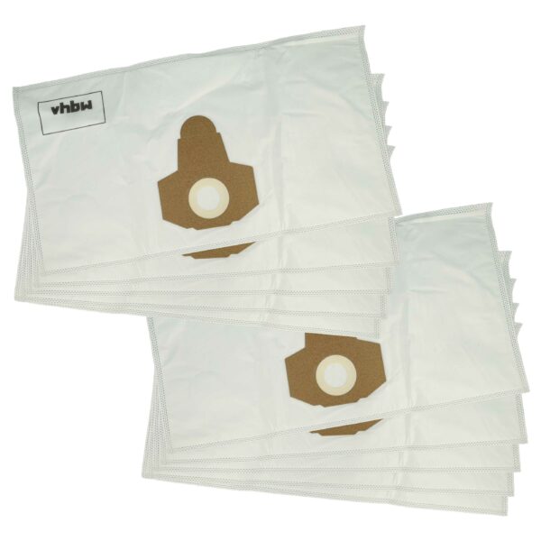 10x Sacos para Aspirador que substituem Einhell 23.421.30 para Aspiradores Parkside - poliéster/microfibra