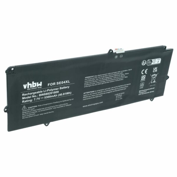 Bateria para Portátil HP - vhbw 5300 mAh 7.7V Li-polymer (HSTNN-DB7Q)