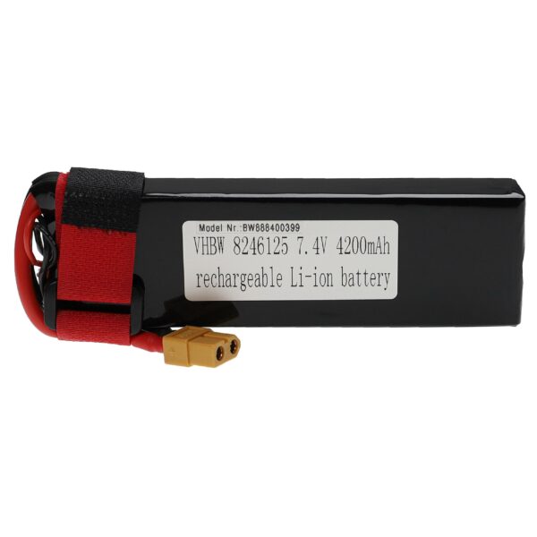 Bateria vhbw 4200 mAh 7.4V Li-polymer XT60 para Veículos Telecomandados