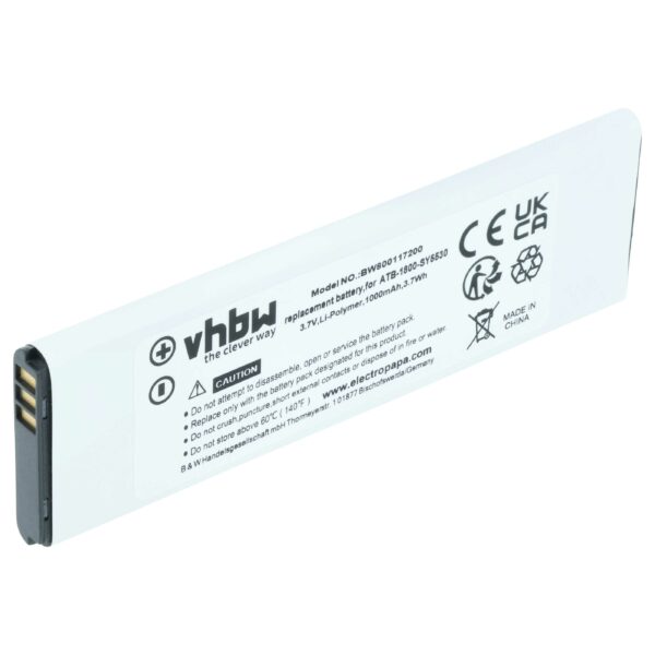 Bateria vhbw para Comando RTI ATB-900-SY5531, ATB-1800-SY5530 - 1000 mAh 3.7 V Li-polymer