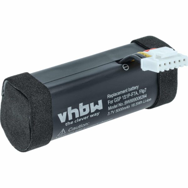 Bateria vhbw compatível com JBL Flip 7 - Li-Ion 5000 mAh (substitui GSP-1S1P-7FA)