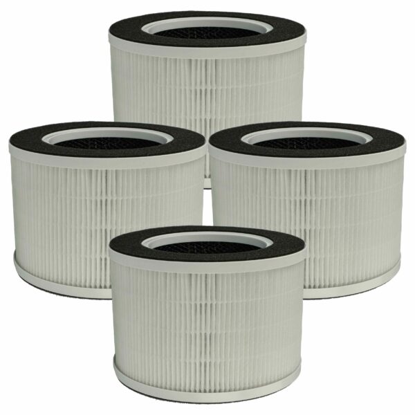 Pack 4x Filtros de Reposição para Purificador Medion 50065982 - Pré-filtro + HEPA + Carvão Ativo