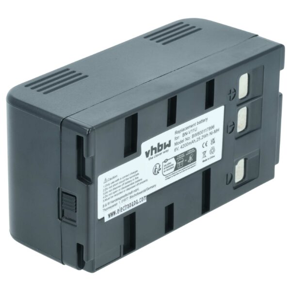 Bateria vhbw 4200mAh 6V NiMH para JVC BN-V22U, BN-V20, BN-V25U e compatíveis