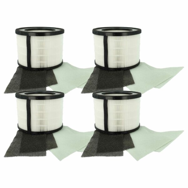 4x Filtros de Substituição para Leitz 2415142, 2415107 - Pré-Filtro + HEPA + Carvão Ativado