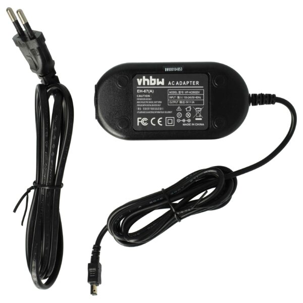 Adaptador de Alimentação vhbw para Câmaras Nikon (Substitui EH-67 / EH-67A) - 2 m, 5 V 2.0 A